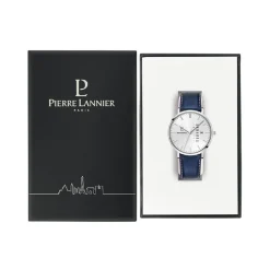 Pierre Lannier Montre Fabriquée En France|Montre Cuir<Montre Homme Data - 242D126 Bracelet Cuir Bleu