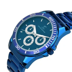 So Charm Montres Montre Acier<Montre homme quartz acier bleu par Pascal Szerman