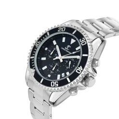 So Charm Montres Montre Acier<Montre homme quartz acier et fond noir par Pascal Szerman