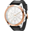 So Charm Montres Montre Cuir<Montre homme quartz par Pascal Szerman dorée rose fond blanc