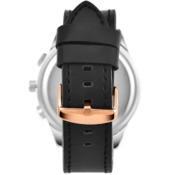 So Charm Montres Montre Cuir<Montre homme quartz par Pascal Szerman dorée rose fond blanc