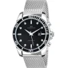So Charm Montres Montre Acier<Montre homme quartz ronde acier et fond noir