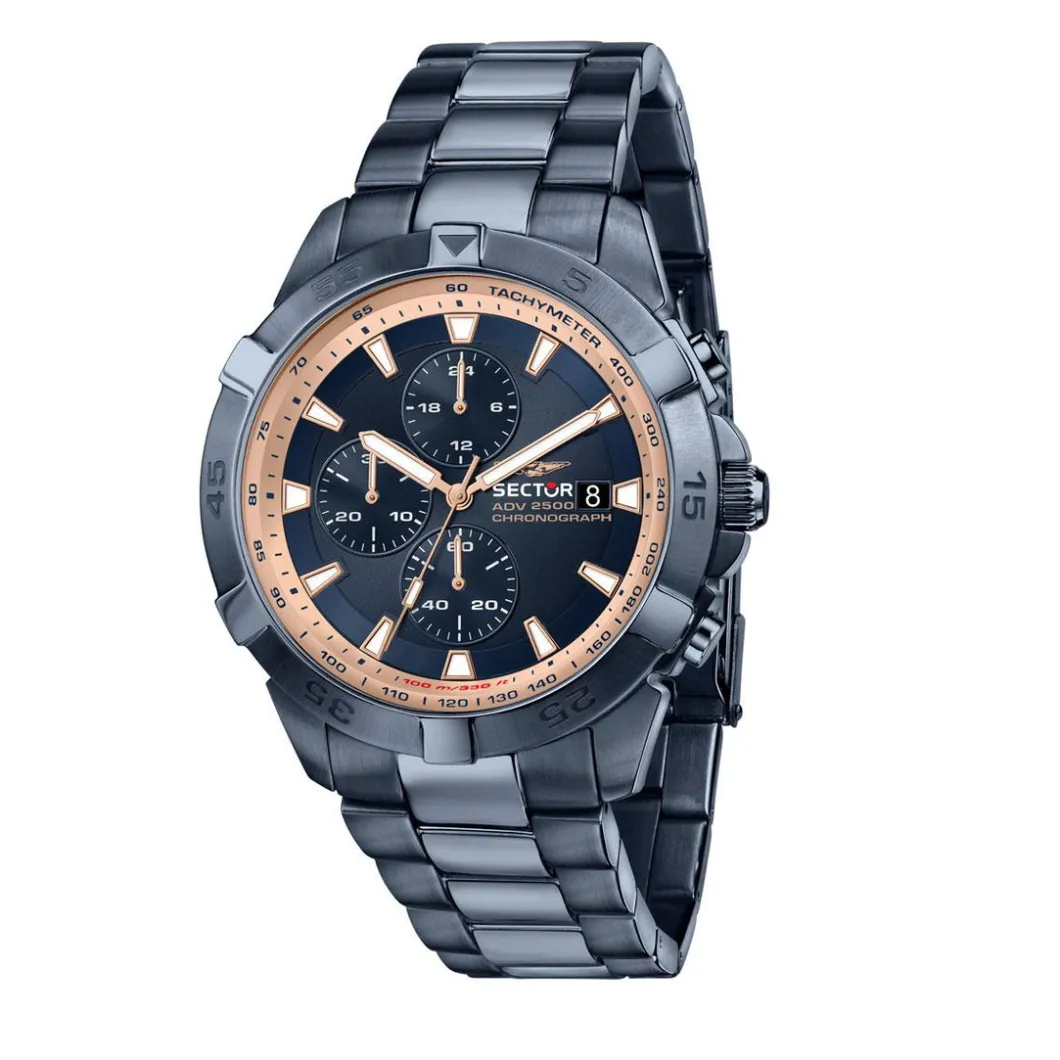 Sector Montre Acier<Montre Homme R3273643007 Bracelet Acier Bleu -