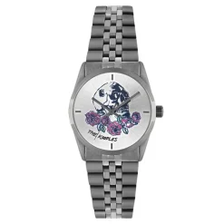 The Kooples Montres Montre Acier<Montre Homme Skull & Roses - TKW819 Bracelet Acier gris