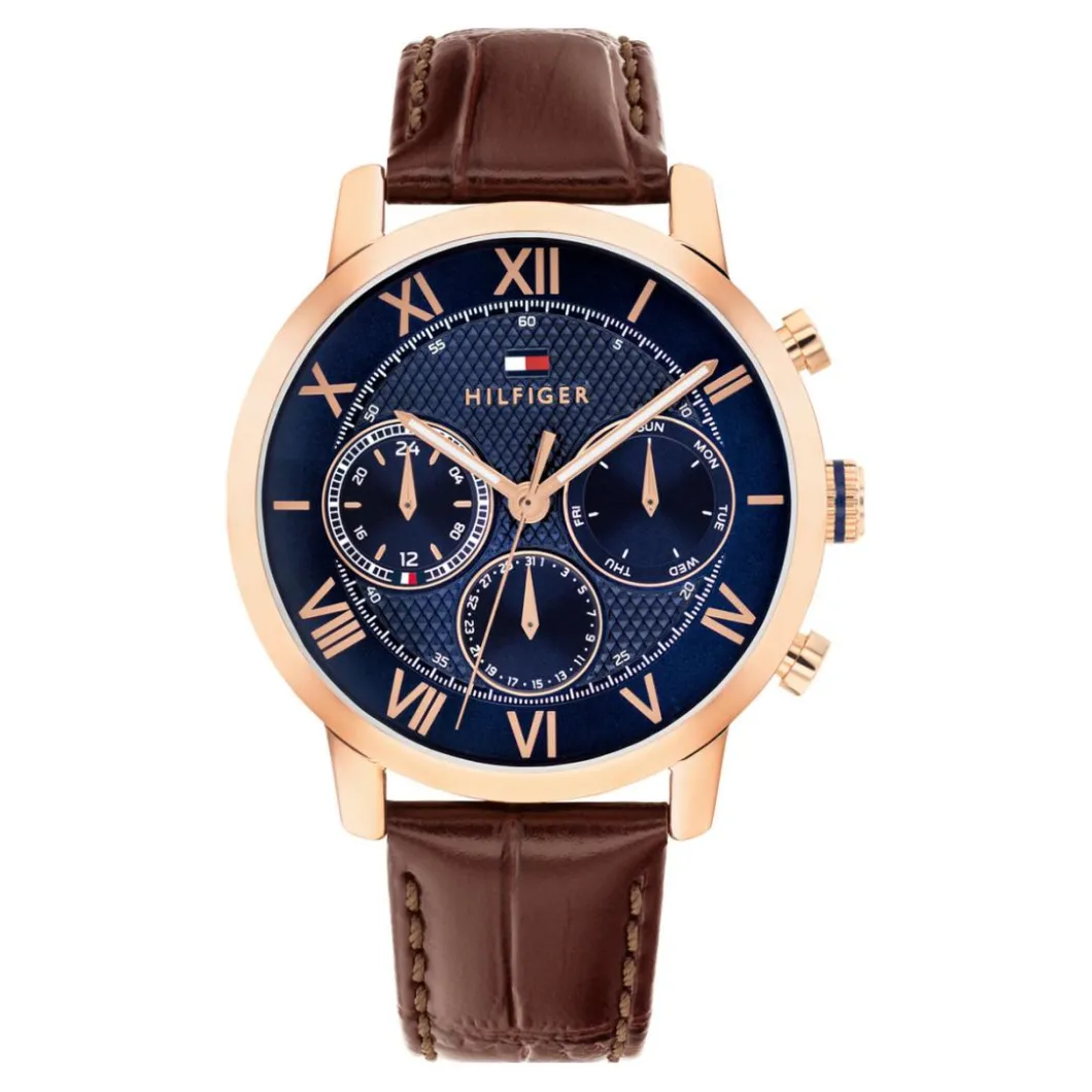 Tommy Hilfiger Montres Montre Cuir<Montre Homme Tommy Hilfiger TH-Oxford - 1710727 Bracelet Cuir Marron