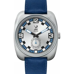 Jaz Montre Cuir<Montre 2002 Phenix JZ110/3 - Montre Carrée Cuir Bleue Homme