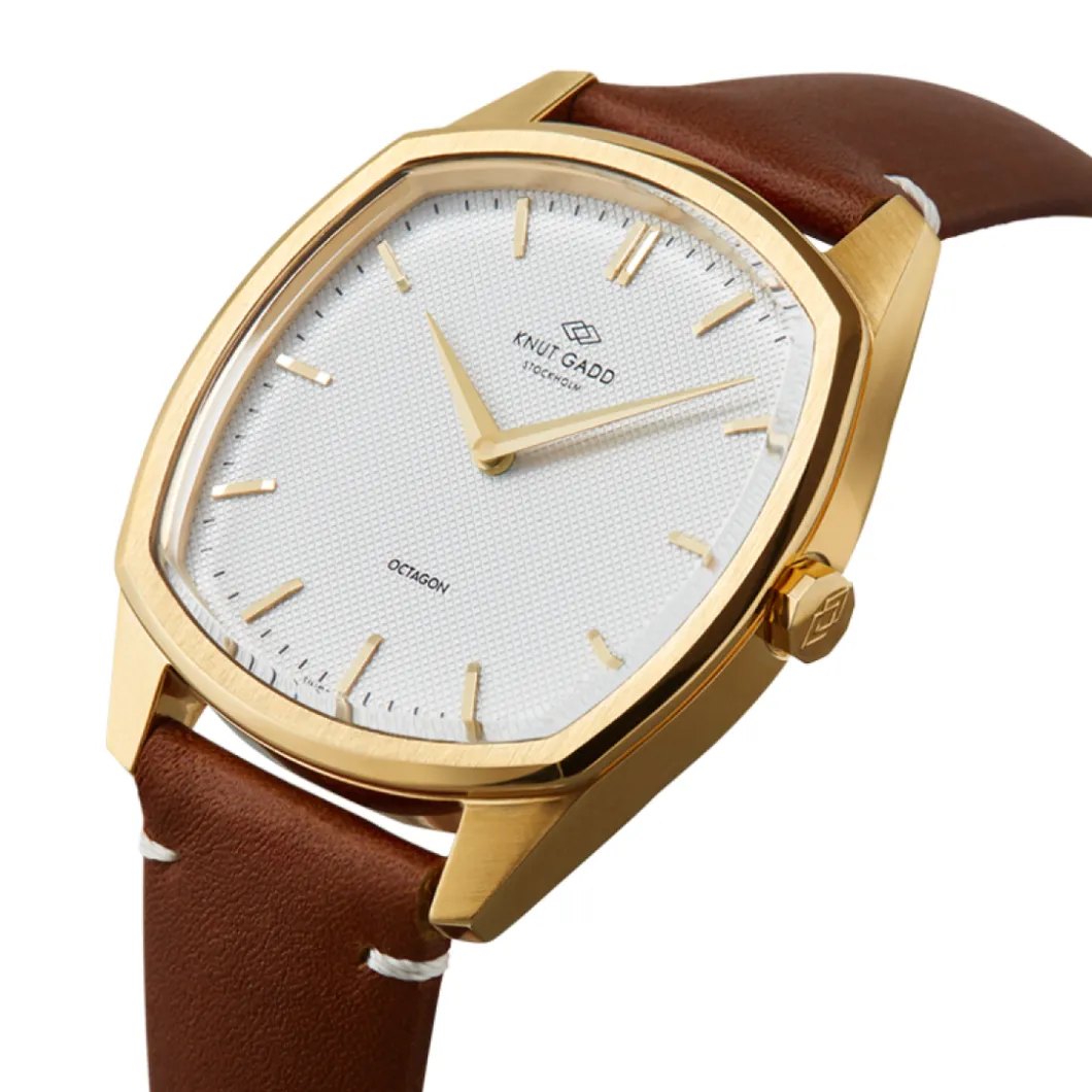 Knut Gadd Montre Cuir<Montre Octagon K02001 - Montre 2 aiguilles 35 mm Femme