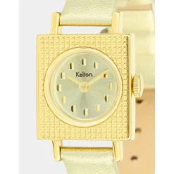 Kelton Montre Cuir|Montre Cuir<Montre Lady 50's Total Or