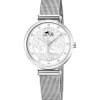 Lotus Montre Acier<Montre L18708-1 - Bliss arbre de vie acier cadran argent motif arbre index sertis Cristaux Swarovski et bracelet acier milanais Femme
