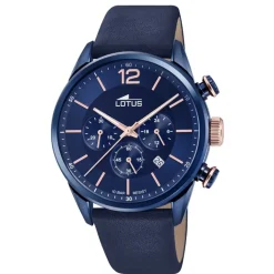 Lotus Montre Cuir<Montre L18681-2 - CHRONO Dateur,Chronographe Cuir Bleu Cadran Bleu Homme