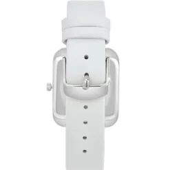 So Charm Montres Montre Cuir<Montre Marwa blanche ornée d'un véritable diamant noir et de 72 Cristaux scintillants