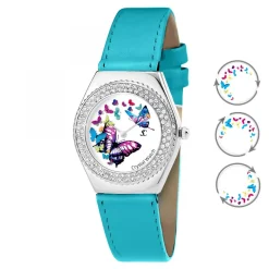 So Charm Montres Montre Cuir<Montre MF316-PAPILLON-PAPILLON-BLEU - So Charm