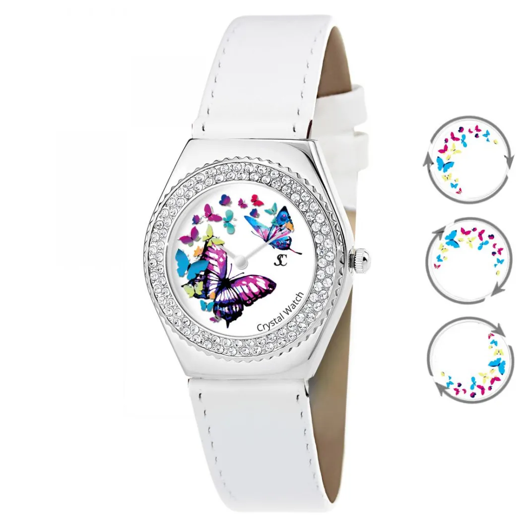 So Charm Montres Montre Cuir<Montre MF316-PAPILLON-PAPILLON-BLANC - So Charm