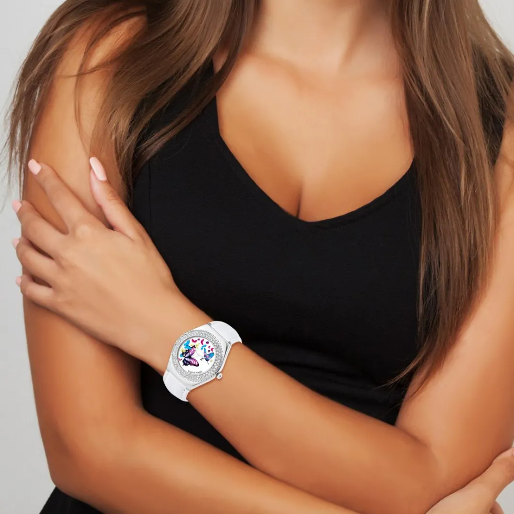 So Charm Montres Montre Cuir<Montre MF316-PAPILLON-PAPILLON-BLANC - So Charm