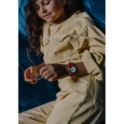 Millow Paris Montre Garçon|Montre Fille<Montre mixte enfant Classique - MIL162 Bracelet Nylon Rouge