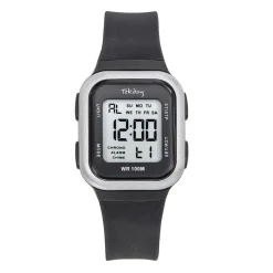 Tekday Montre Garçon|Montre Fille<Montre mixte enfant 654914 Bracelet Silicone Noir