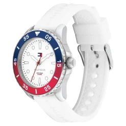 Tommy Hilfiger Montres Montre Garçon|Montre Fille<Montre mixte enfant Tommy Hilfiger Opportunity - 1720050 Bracelet Silicone Blanc