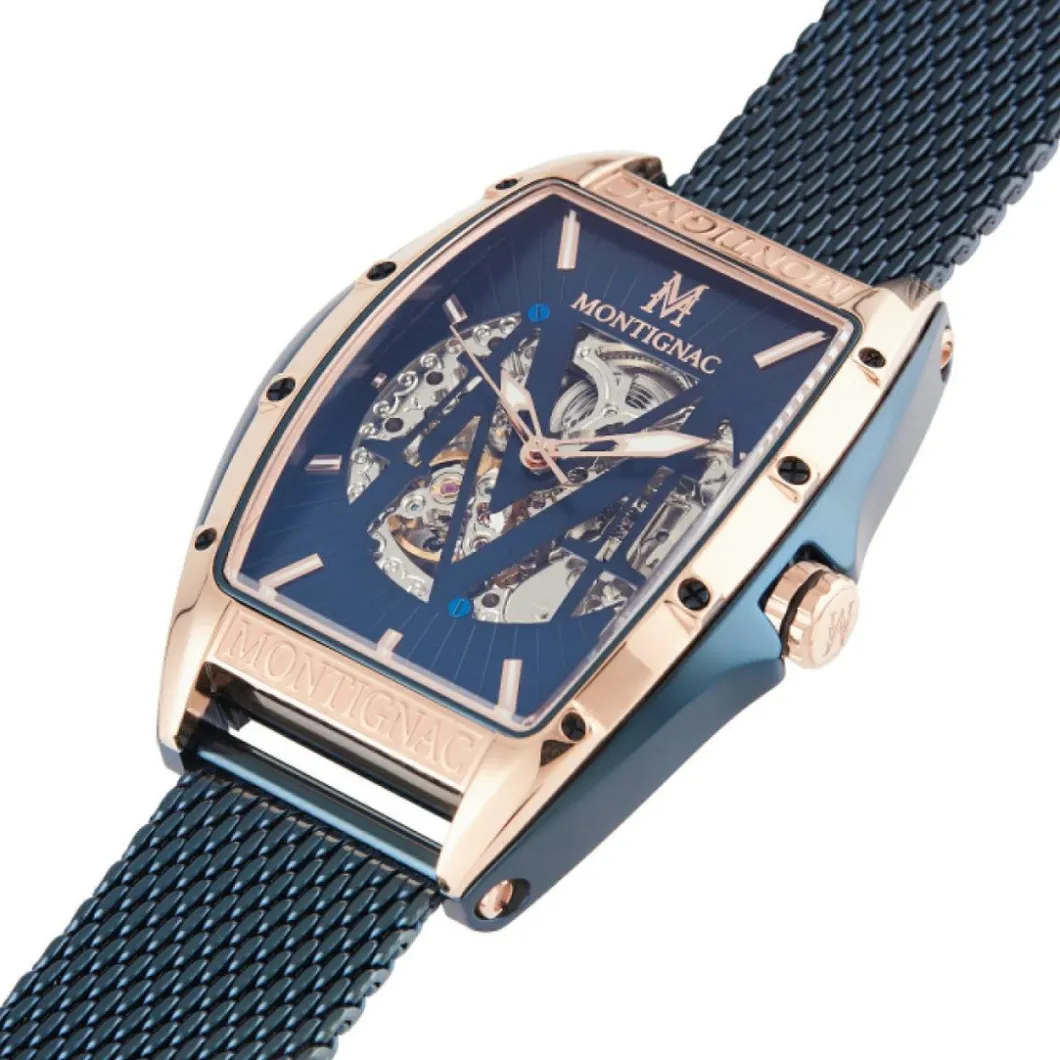 Montignac Montre Acier|Montre Automatique<Montre MOW706 Bleu Homme