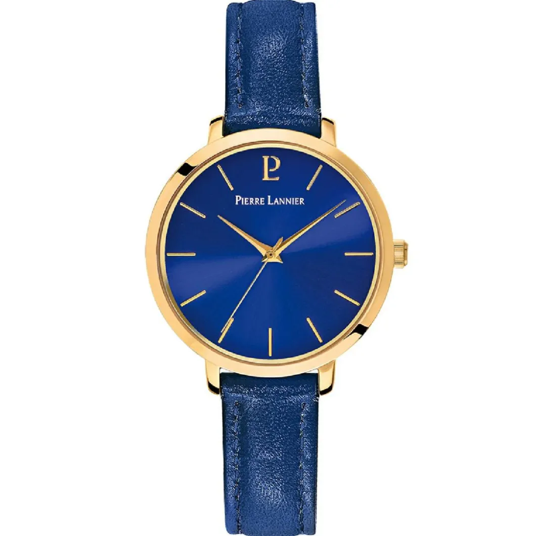 Pierre Lannier Montre Cuir<Montre Femme Bleu