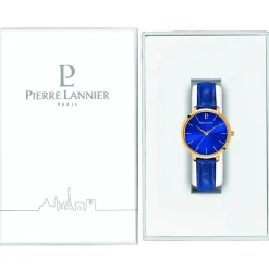 Pierre Lannier Montre Cuir<Montre Femme Bleu