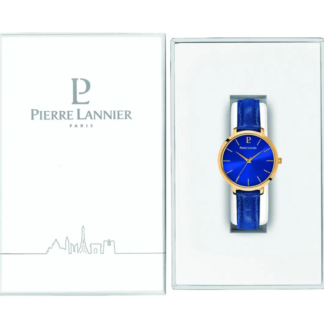 Pierre Lannier Montre Cuir<Montre Femme Bleu