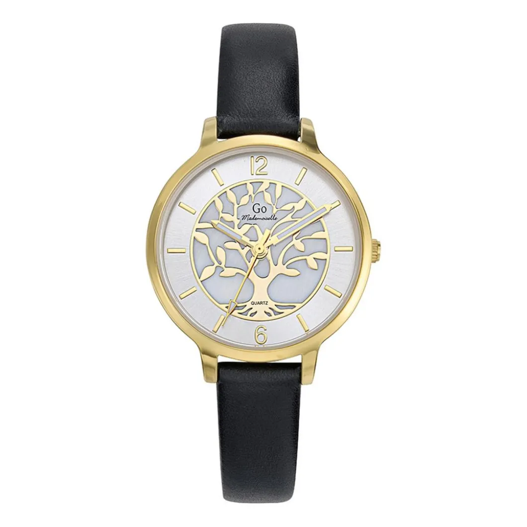 Go Mademoiselle Montre Cuir<Montre pour femme 699523 avec bracelet en cuir noir