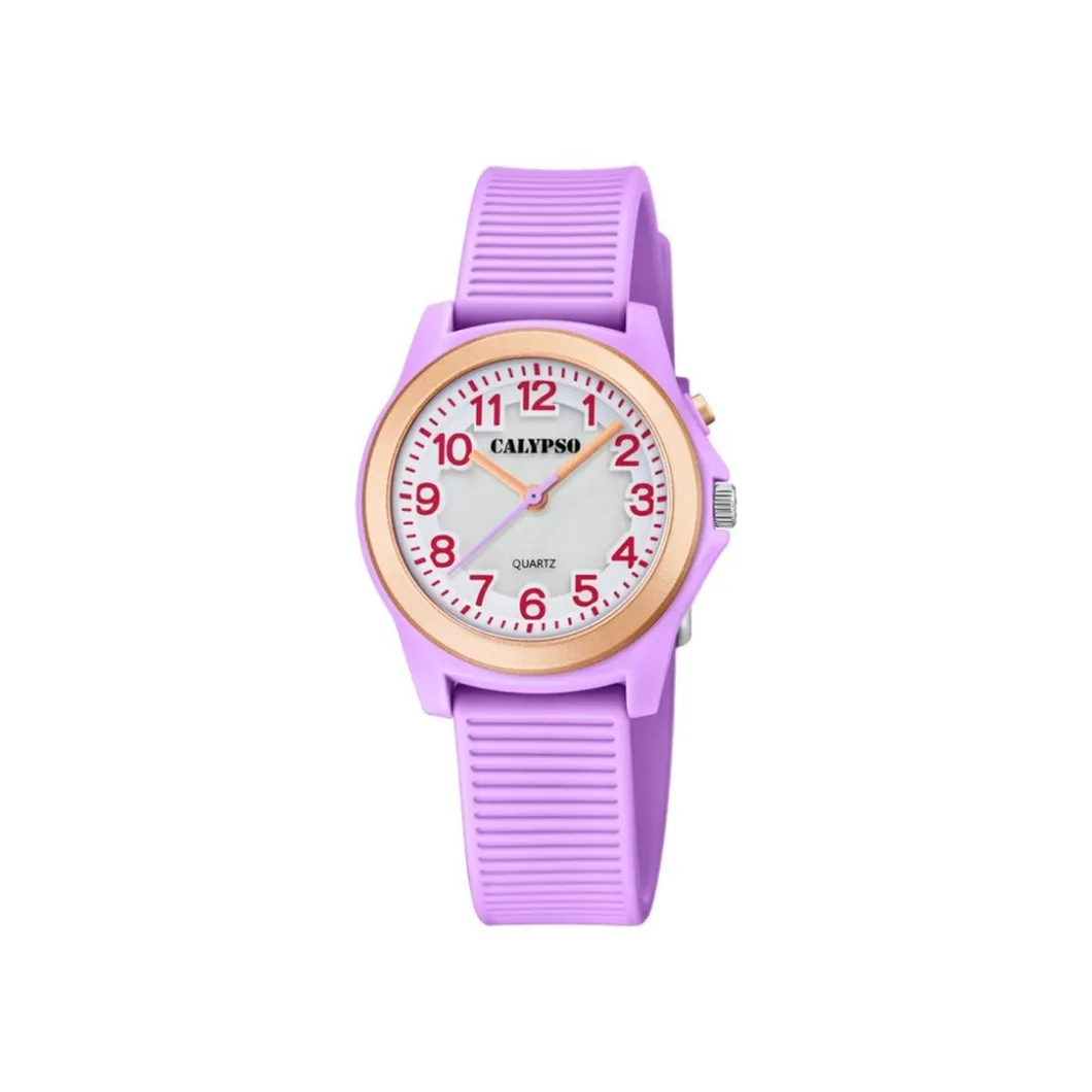 Calypso Montre Fille<Montre pour fille JUNIOR COLLECTION K5823-4 avec bracelet en résine violet
