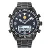 Patrouille de France Montres Montre Acier<Montre pour homme 668121 avec bracelet en acier noir