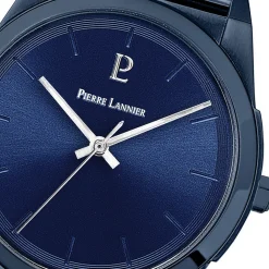 Pierre Lannier Montre Acier<Montre pour homme 214K468 avec bracelet en acier bleu