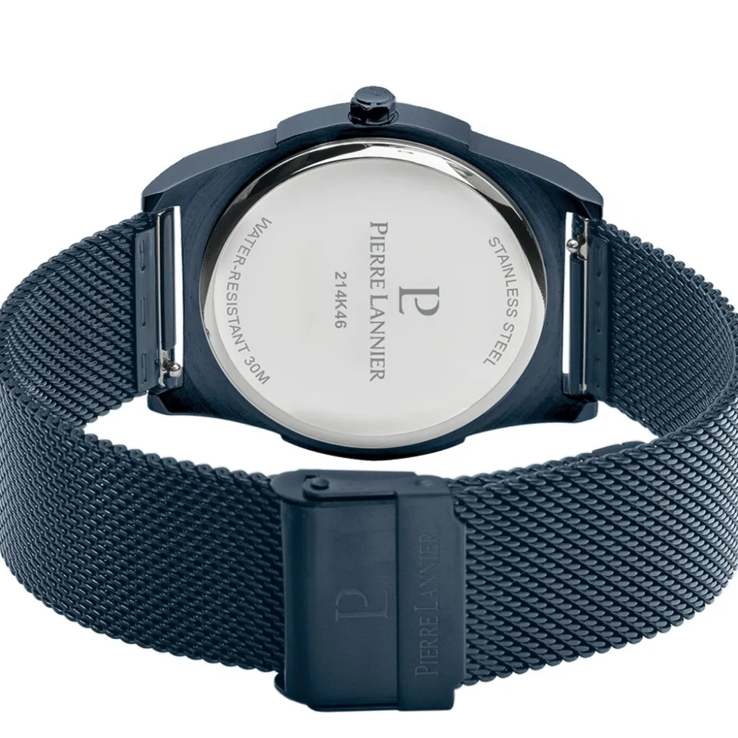 Pierre Lannier Montre Acier<Montre pour homme 214K468 avec bracelet en acier bleu