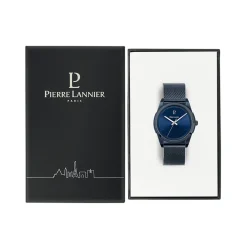 Pierre Lannier Montre Acier<Montre pour homme 214K468 avec bracelet en acier bleu