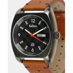 Kelton Montre Cuir|Montre Cuir<Montre RC 22 Damier - Brown