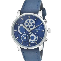 So Charm Montres Montre Cuir<Montre So Charm Bleu Homme MH333 Argent