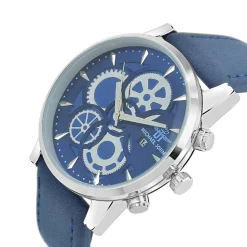 So Charm Montres Montre Cuir<Montre So Charm Bleu Homme MH333 Argent