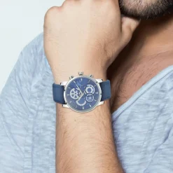 So Charm Montres Montre Cuir<Montre So Charm Bleu Homme MH333 Argent