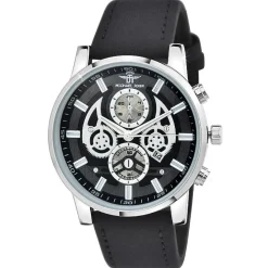 So Charm Montres Montre Cuir<Montre So Charm Noir Homme MH337 Argent