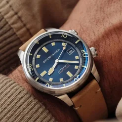 Spinnaker Montre Automatique|Montre Cuir<Montre SP-5062-05 - BRADNER Automatique Boîtier Acier Acier Bracelet Cuir Marron Cadran Bleu Homme