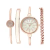 Anne Klein Montre Acier<Pack montre femme Promo Box Set AK-1470RGST avec bracelet doré rose