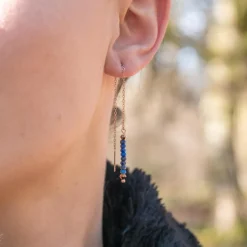 Sloya Boucles D'Oreilles<Pendantes Lumia en pierres Lapis-lazuli Bleu