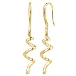 So Charm Bijoux Boucles D'Oreilles<Pendantes So Charm - BD1549-BO-DORE-DIAMANT-BlANC - Boucles D'Oreilles Dorées