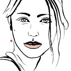 So Charm Bijoux Boucles D'Oreilles<Pendantes So Charm - BS135-FUSH - Boucles D'Oreilles ées Argent