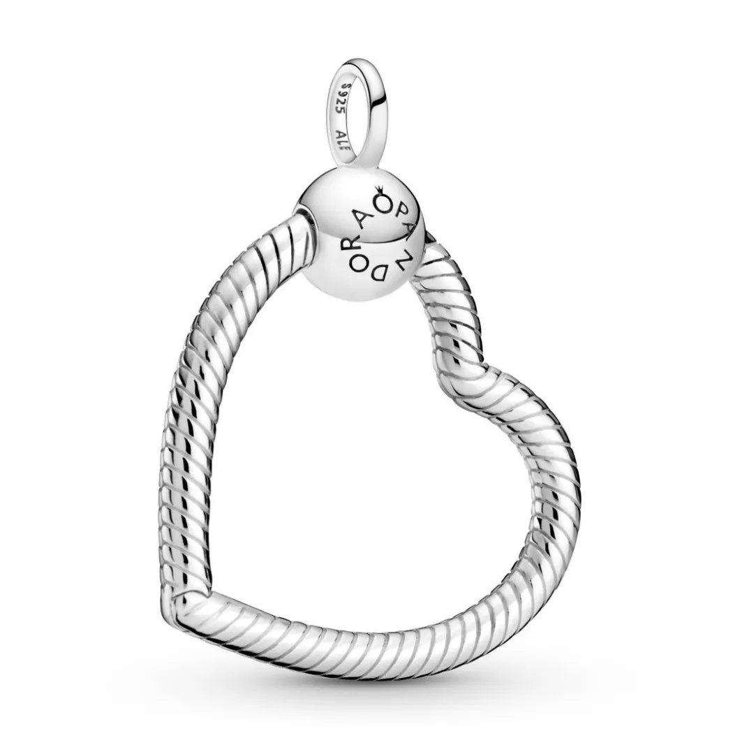 Pandora Collier Et Pendentif<Pendentif à Charm Cœur maille serpent Moments - Argent