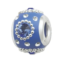 Amore & Baci Charms<Perle argent et émail bleu incrustée de zircons et perles AM61264